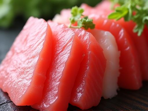 Close-up of a fresh sashimi platter