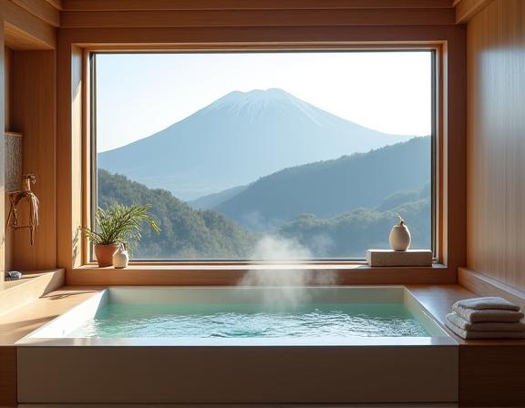 Miyabi Suite with open-air bath and panoramic window